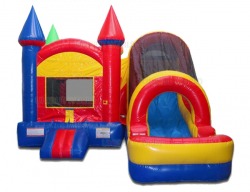 Rainbow Pride Bounce House with Slide