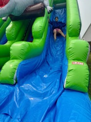 IMG 8541 1753190924 New!! 22' Huger Swamp Gator Dual Lane Water Slide