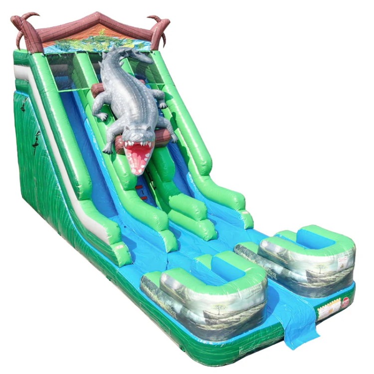 New!! 22' Huger Swamp Gator Dual Lane Water Slide
