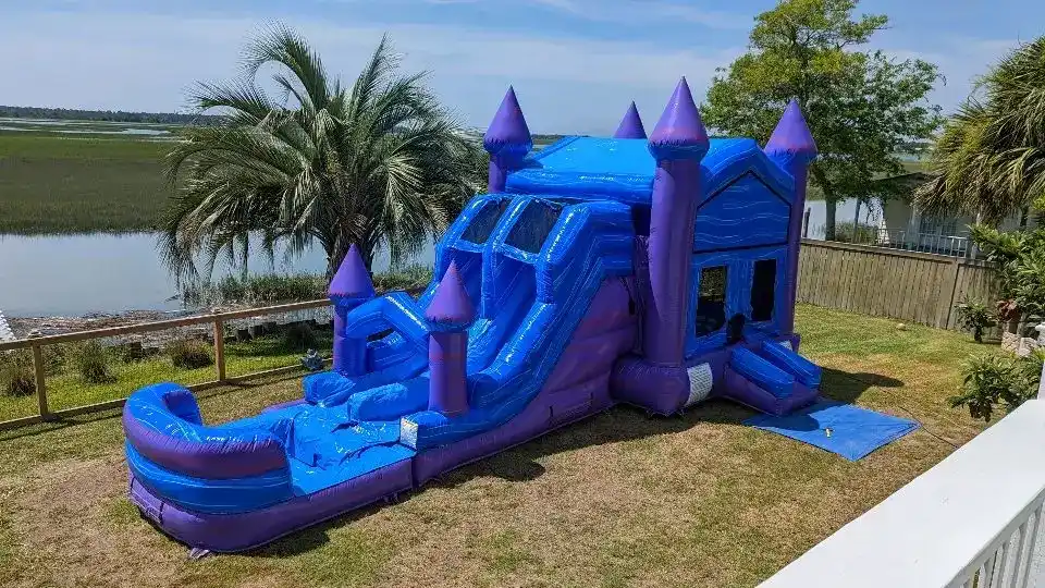 double slide blue and purple